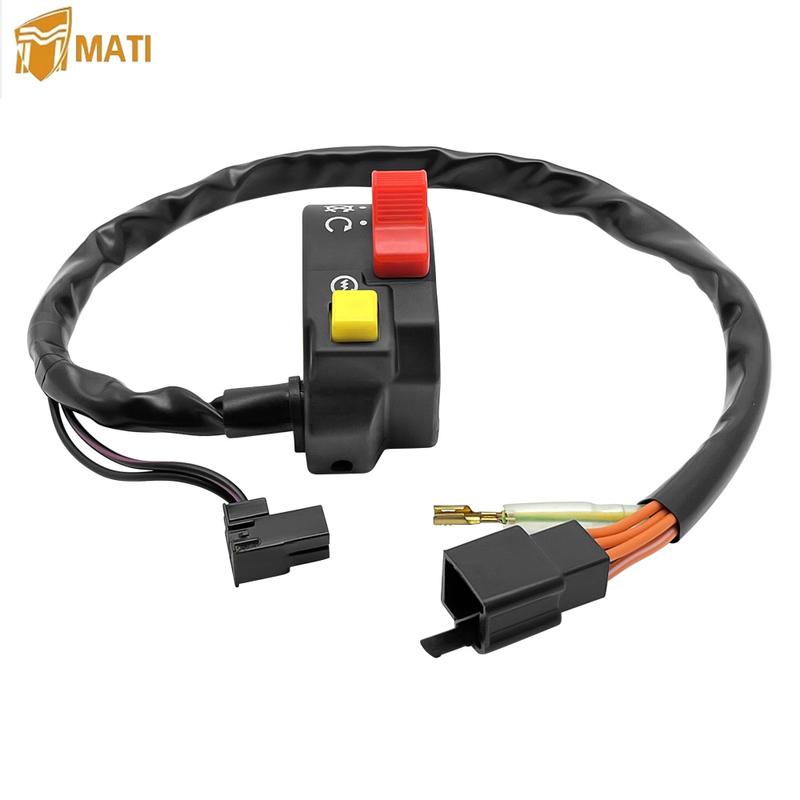 MATI Right Handlebar Switch Start Stop Kill Button for Suzuki DRZ400S DR-Z400S 2000-2009 37200-13E30 37200-13E31