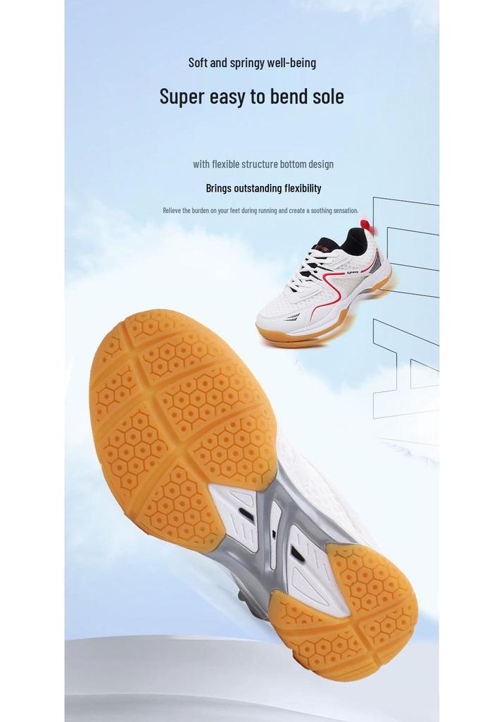Summer Breathable Badminton & Tennis Shoes for Men & Women – Professional Training with Rubber Sole