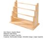 Wooden Jewelry Stand Log Bracelet Display Organizer with Removable Rod Visible Jewelry Showcase Rack