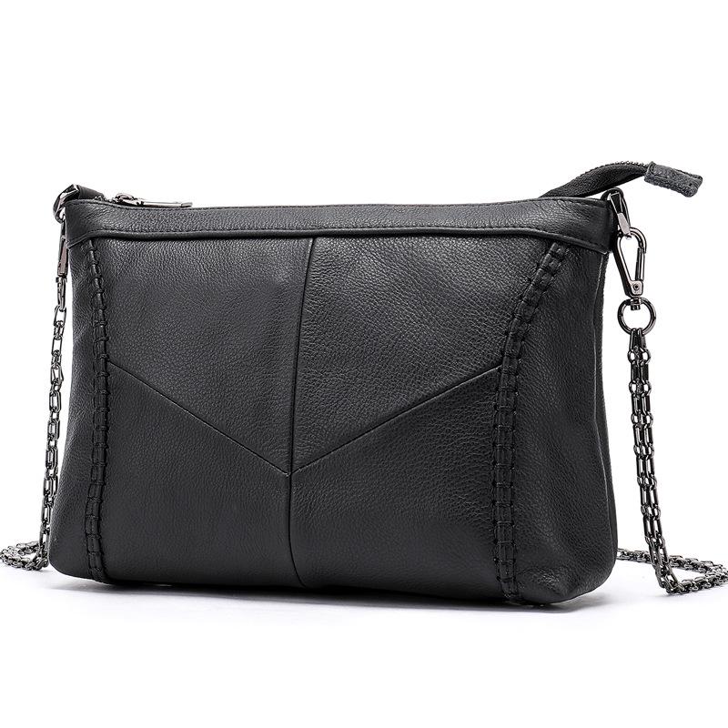 

Винтажная кожаная женская сумка через плечо, маленькая квадратная сумка чёрный