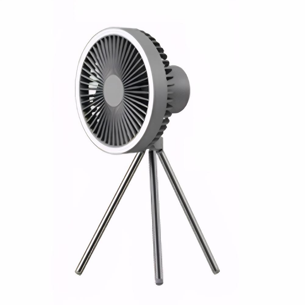 10000mAh Outdoor Camping Fan with Power Bank LED Lighting Circulator Desktop Fan Rechargeable Tripod Stand Fan for Home Office