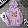 2025 autumn and winter fleece women's sweater threaded cuffs hem loose thermal hooded