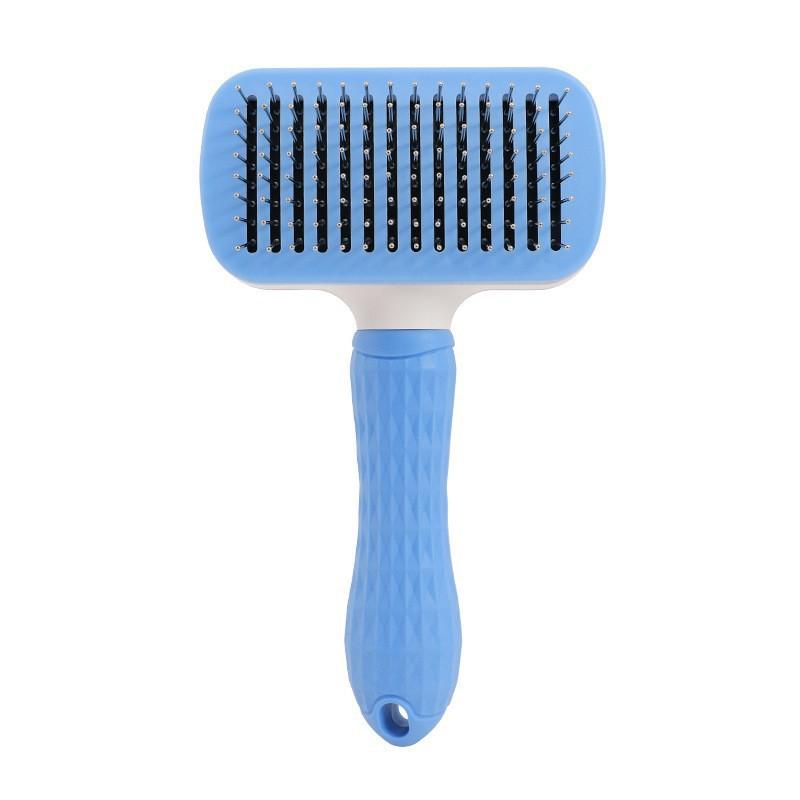 Pet comb, hair removal comb, one-click fading cat brush, dog long and short hair, self-cleaning comb, open knot comb, pet supplies