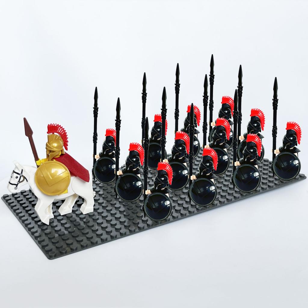 13pcs Teutonic Roman Templaer Knights Hospitaller Spartacus Army Solider Minifig Building Block Toys for Kids
