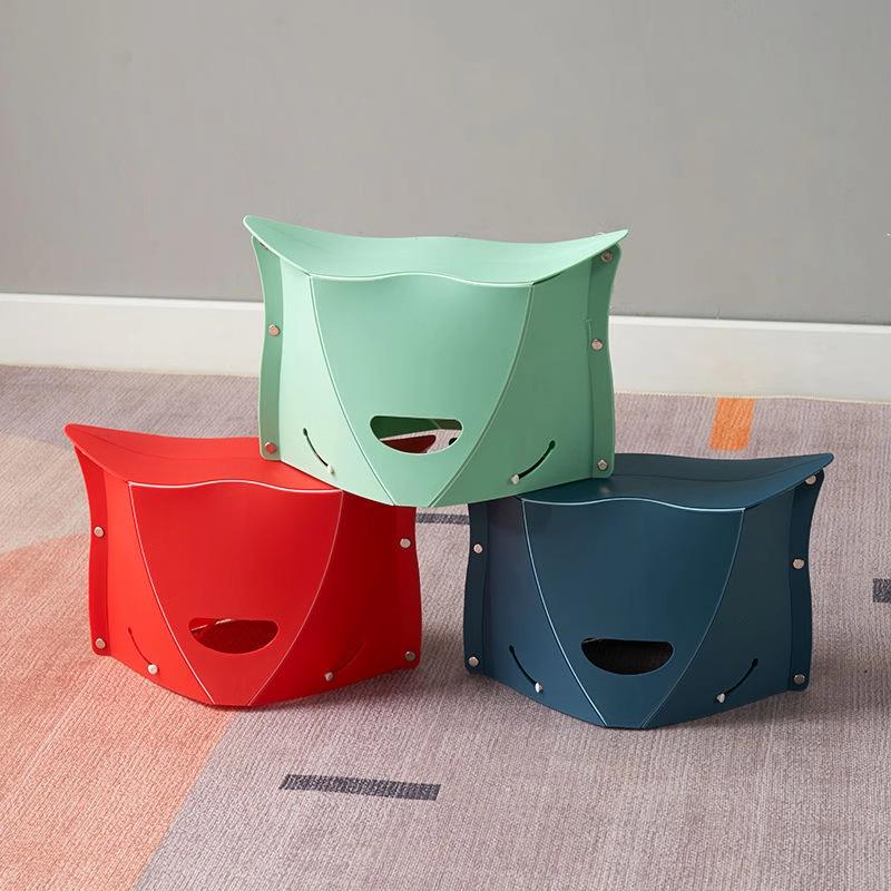 Portable Folding Plastic Travel Stool for Camping & Outdoor Use