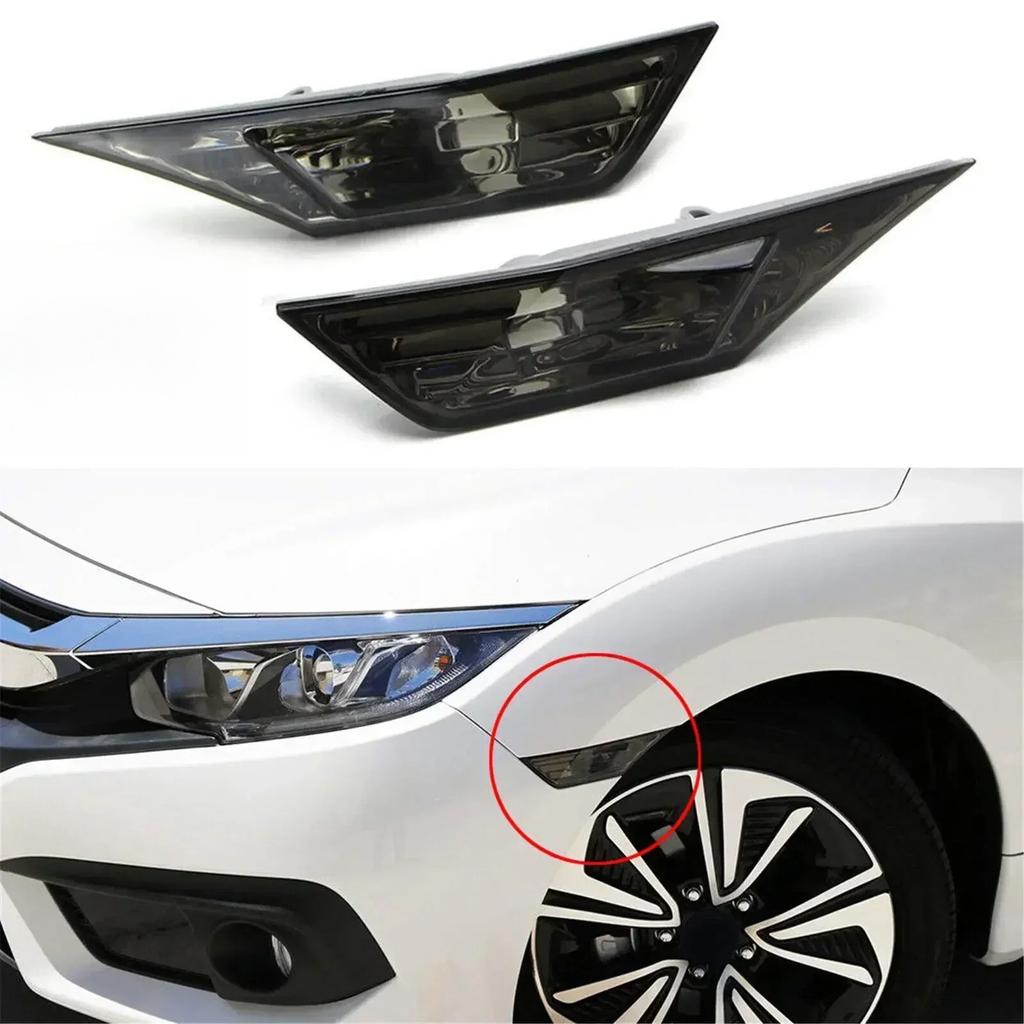 For HONDA CIVIC 2016 2017 2018 FC1 34350-TET-H01 34300-TET-H01Marker Turn Signal Light Fender Side Leaf Lamp 2pcs