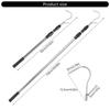 Multi Section Lockable Telescopic Puller Extends 23''-59'' Awning Opener Poles Stainless Telescoping Poles with Hook