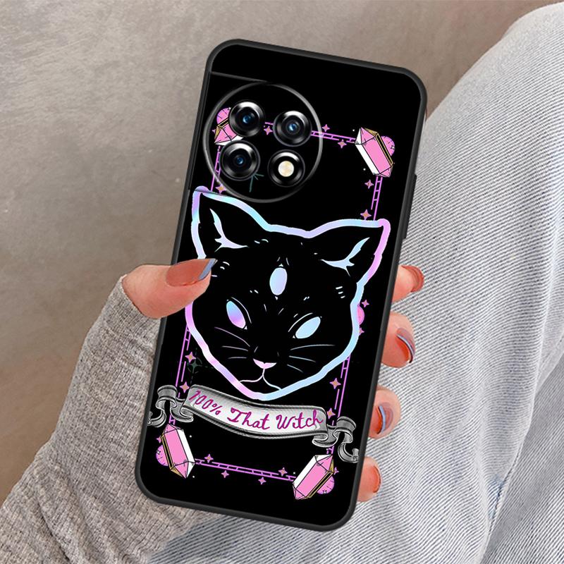 

Death Tarot Cat Cover For OnePlus 12 12R 13 13R 11 10 Pro 8T 10T OnePlus Nord 4 CE 3 2 Lite N30 N20 N10 Case OnePlus 13