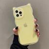 Cute Cat Ear Curly Wave Transparent Case For Iphone 11 13 12 14 Pro Max Xs Xr X 8 Plus Cartoon Shockproof Clear Soft Back Cover