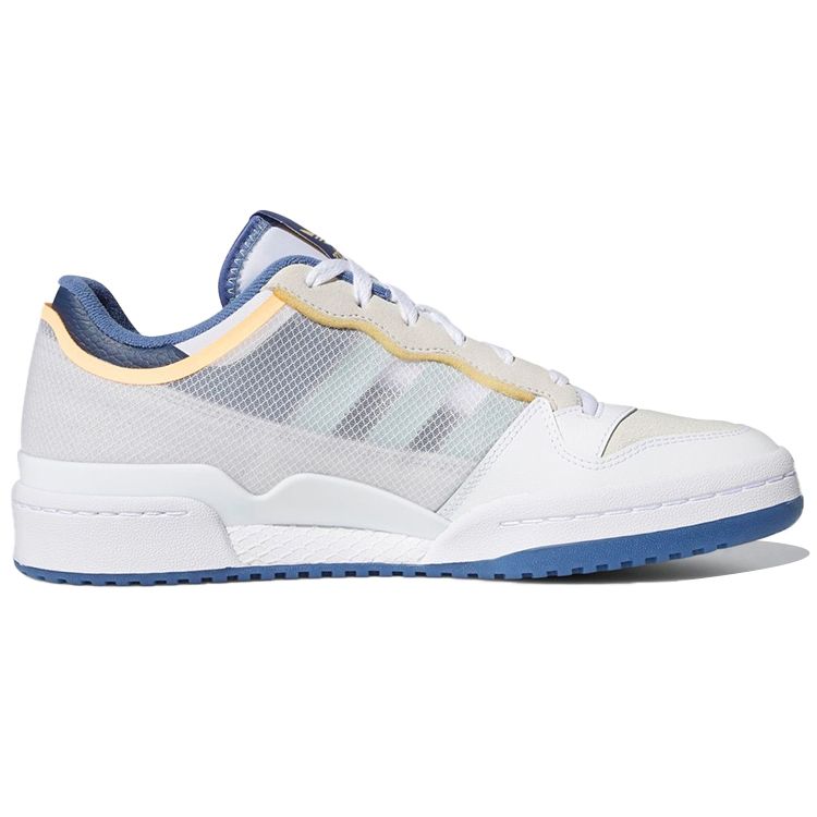 Adidas Forum Low TT Weiß Crew Blau Unisex Sneaker Wolkenweiß Säureorange FY4967