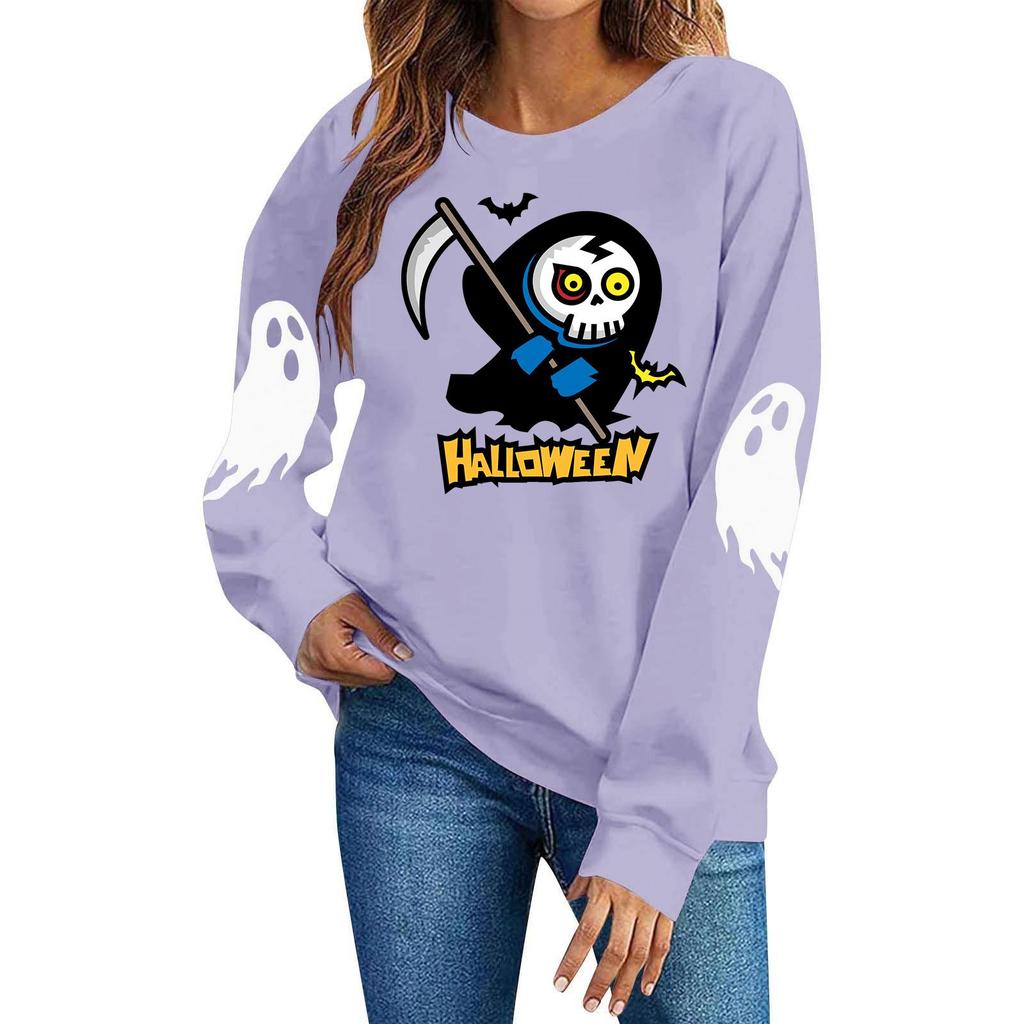 Women's Casual Halloween Hoodie Long Sleeve Pullover