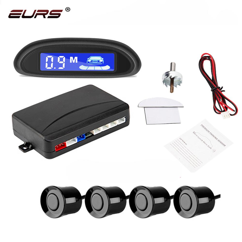 Parkovací radar EURS 4 Senzorová sada 22mm Parktronic Display Reverzní Radar pro bezdrátové auto Rover senzor Monitorovací systém