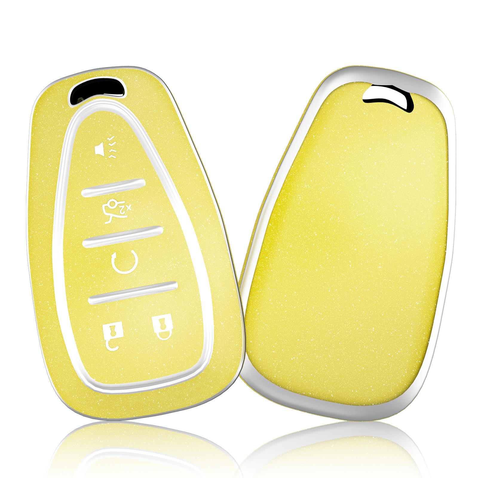 

New Shimmer Car Key Case Cover for Chevy Chevrolet 2017 2019 2020 2021 Chevy Malibu Camaro Trax Traverse So Key Shell Protect