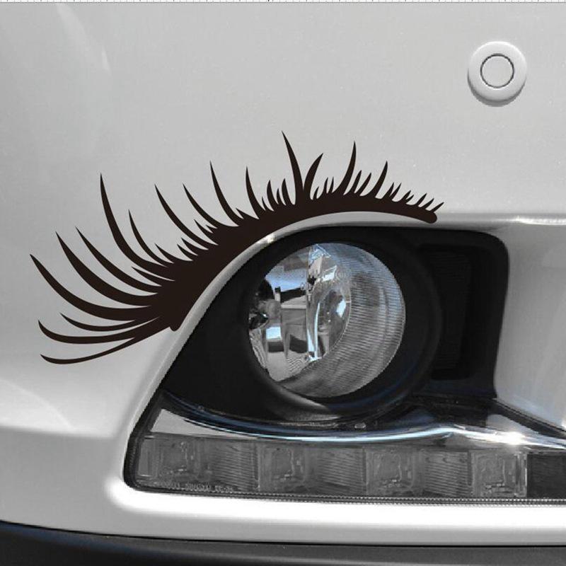 Sexy Eyelash Headlight & Eyebrow Car Sticker D59: Unique Headlight Decor with Personality