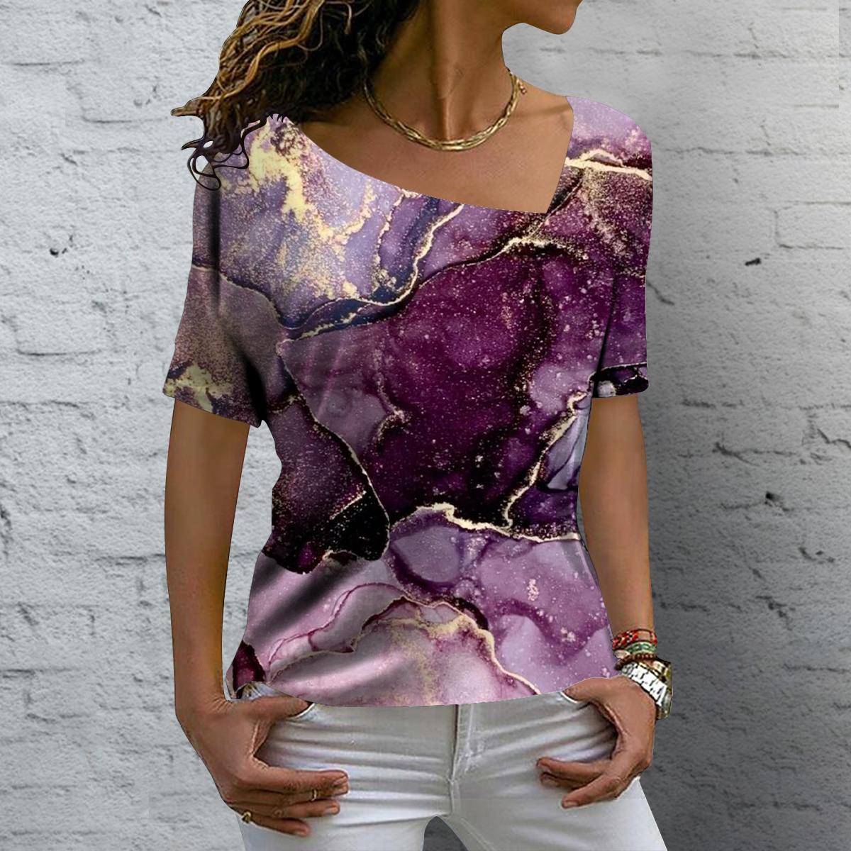 

Женская футболка с абстрактным художественным принтом, одежда для девочек, классические топы с короткими рукавами 3D, женская мода, повседневная уличная одежда 3XL