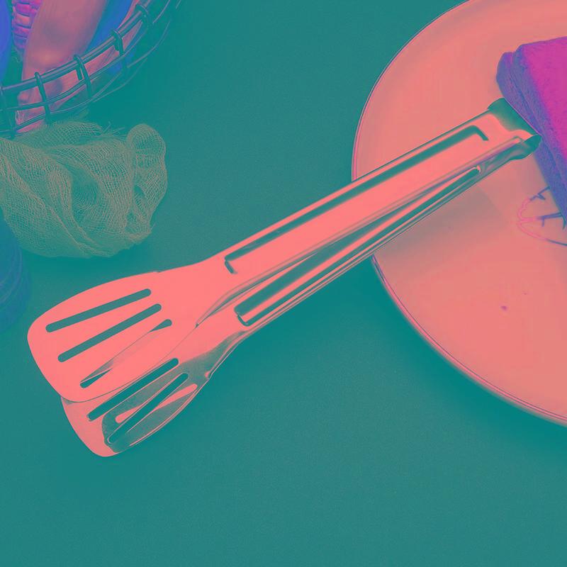 Ruhan 304 Stainless Steel Buffet & BBQ Tongs