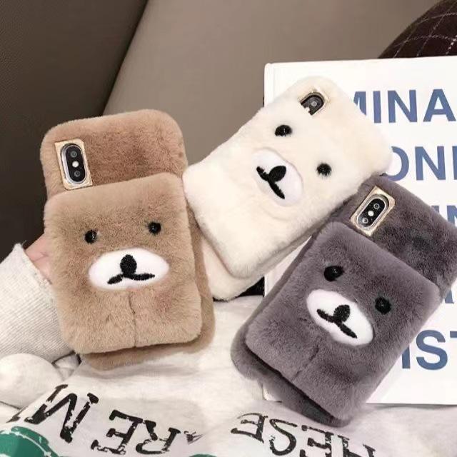 Plush Wrist Teddy Bear for IPhone 16 PROMAX Phone Case XR for Apple 15 Autumn/winter 14 Women 13 Warmth 12