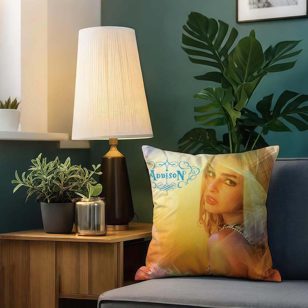 Singer A-Addison R-Rae cushion cover Birthday Anniversary Gifts Double Sided Printed Zipper Cushion Cover Soft Skin Bedding