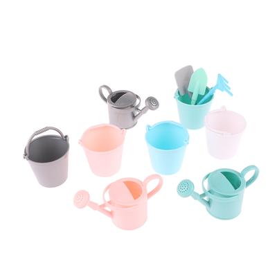 1:Lot de 12 arrosoirs miniatures pour maison de poupée, seau, arroseur, pelle, outils de jardinage, décoration, jouet, accessoires pour maison de poupée