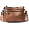 Bluome Crossbody Purses for Women, Medium Large Faux Leather Crossbody Bags Lightweight Sling Bag Shoulder Handbags
