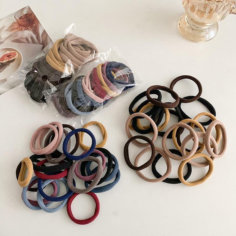 10/20 Piece/set Korean Version Basic Hair Ring Soft High Elastic Durable Hair Rope Scrunchies Hair Accessories