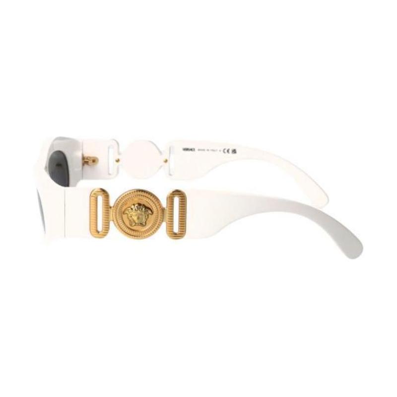 Versace Temple details injection molded oval sunglasses unisex couple style white 17572468 0VE4480U 314 87-White 51