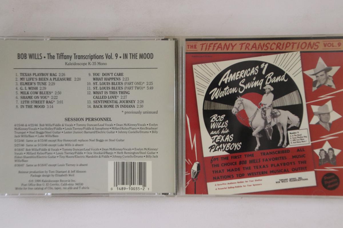 

CD BOB WILLS - Tiffany Transcriptions Vol.9 In The K35 KALEIDOCSOPE 1990 US Pop Used