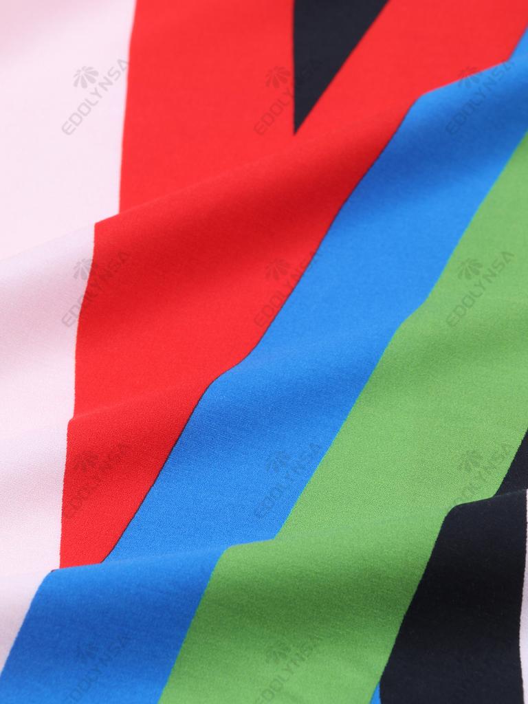 EDOLYNSA Plus Size Kaftan Orange Black Red Striped Summer Long Beach Shirt Dress Women Homewear Outfit Swim Suit Cover Up Loose Caftan