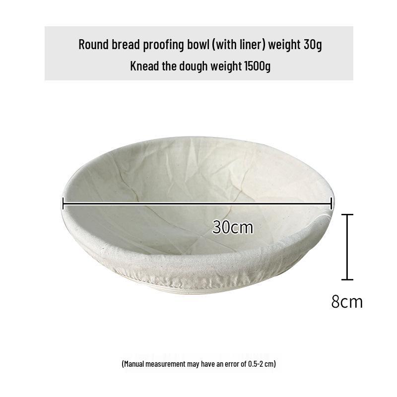 European Rattan Bread Fermentation Basket – Rustic Baking Utensil and Storage Bowl