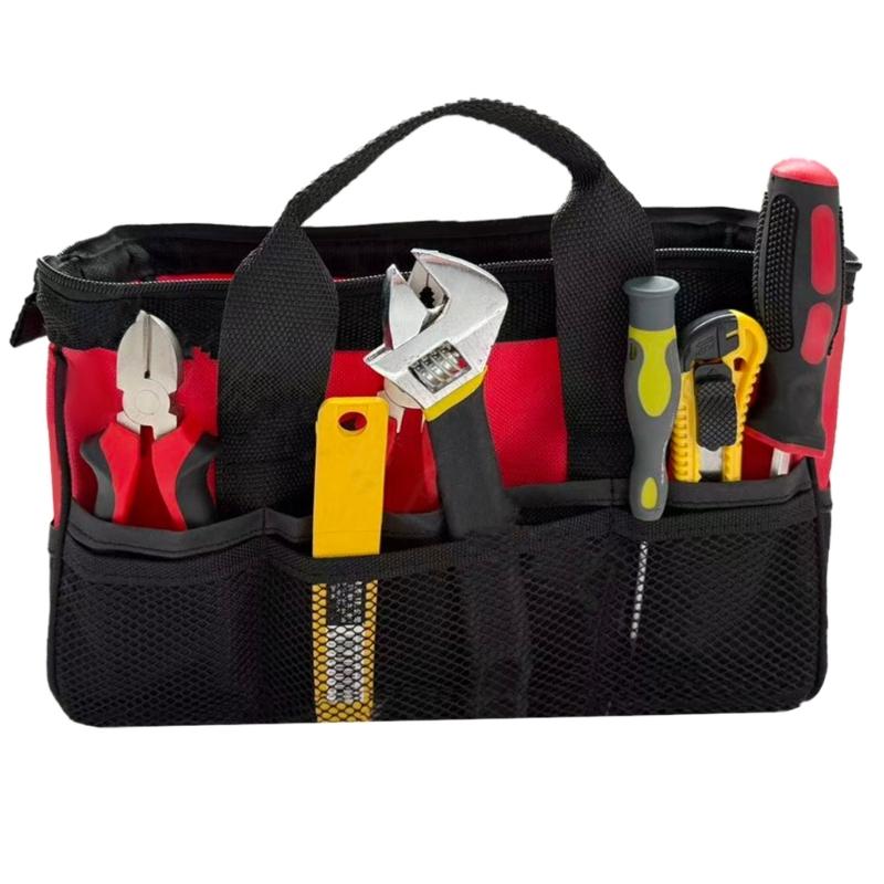 Professional Thickened Construction Tool Bag High Capacity Design Dustproof Coating For Jobsite Equipment