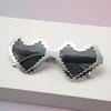 New love sunglasses mosaic glasses men's and women's candy color peach heart sunscreen sunglasses SUNGLASSES