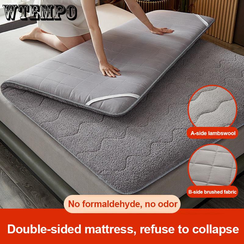 Warm Lamb Fleece Mattress Upholstered Home Bed Mattress Warm Winter Student Dormitory Single Thickened Mattress Soft Quilt Mats