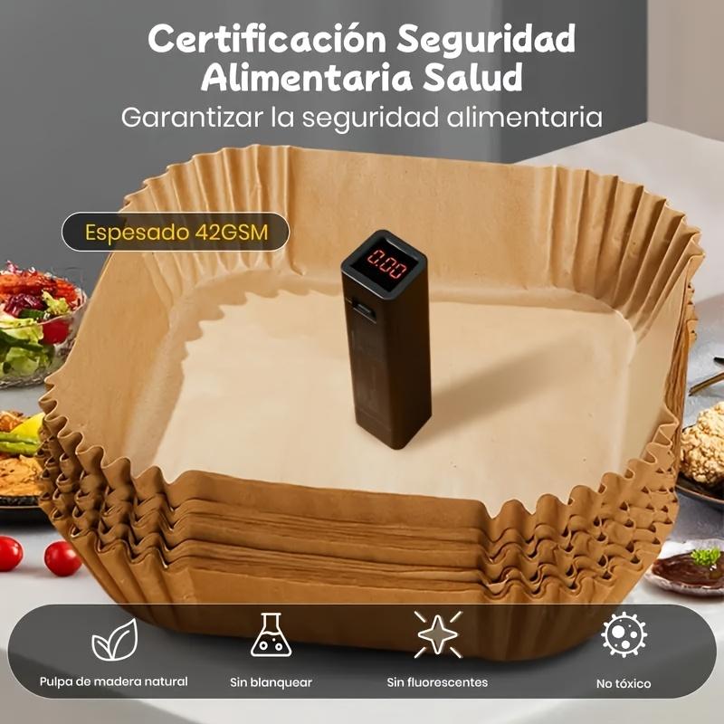 100pcs Air Fryer Paper, 7.87 Inches, BPA Free, Disposable, Suitable for Oven,Free Fryer Accessories, Disposable Mold, Square Air Fryer Paper