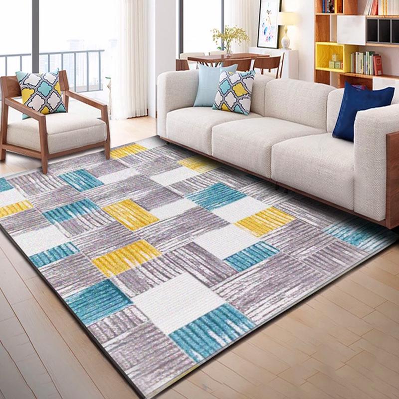 Modern Nordic Rectangular Carpet for Living Room, Bedroom, and Sofa Area