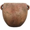 Brown ceramic flower pot with terracotta handles 24cm