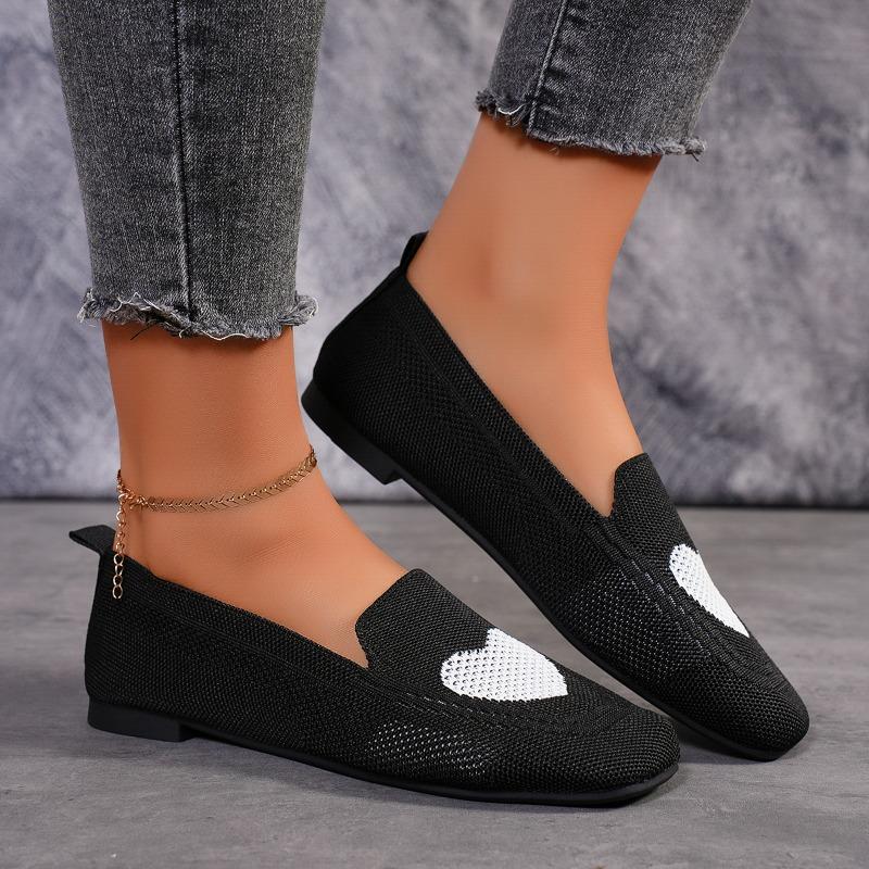 2024 Novo Estilo de Verão Elegante Confortável e Versátil Casual Bico Redondo e Resistente ao Desgaste Raso Sapatos Baixos