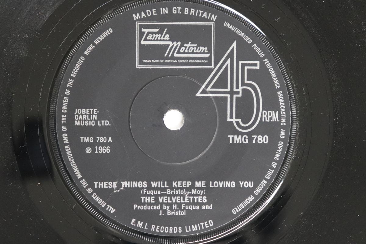

7-дюймовая пластинка VELVELETTES - These Things Will Keep Me Loving Yo TMG780 Tamla Motown 1971 UK Соул/Фанк Б/У