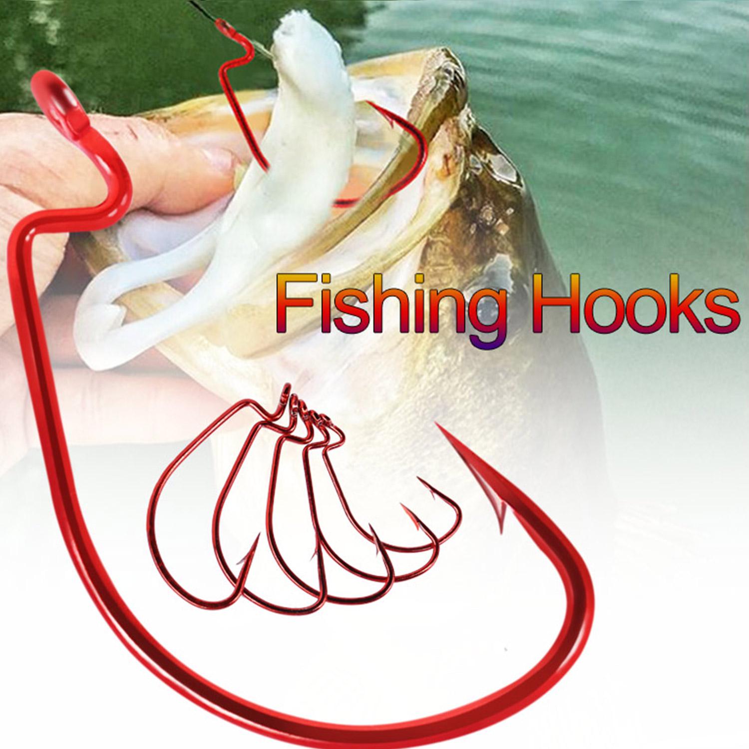 Sougayilang 50 шт. рыболовный крючок кривошип рыболовный крючок из высокоуглеродистой — фото 6