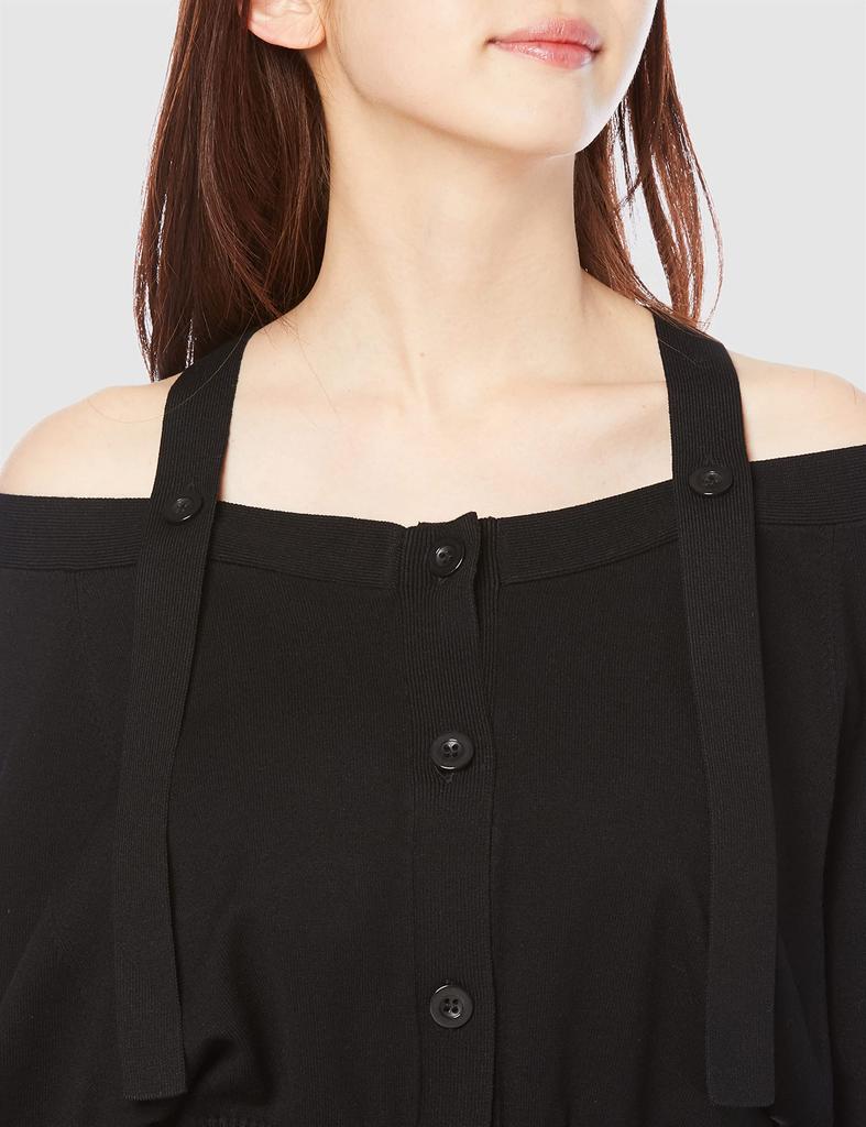 Snidel Strap Cardigan Pullover SWNT231142 Black F Women's