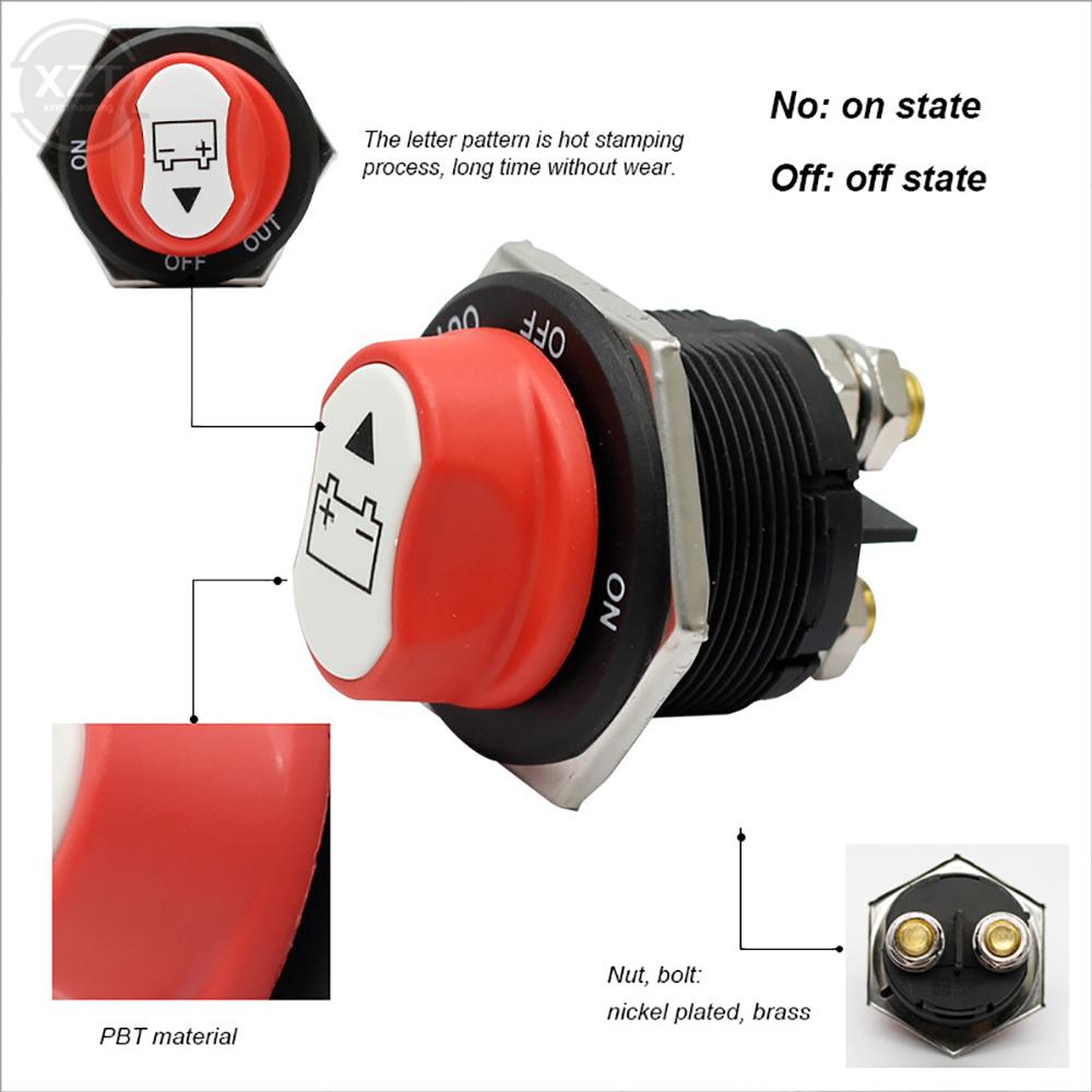1PC 50 100 200A Car Battery Race Rally Switch 12V Battery Disconnector Isolator Cut Off Switch Kit For RV Motorcycle Truck Boat