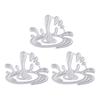 3Pcs Die Cuts Scrapbook Die Cuts Water Droplets Carbon Steel High Durability Thin Wide Application Embossing Paper Dies