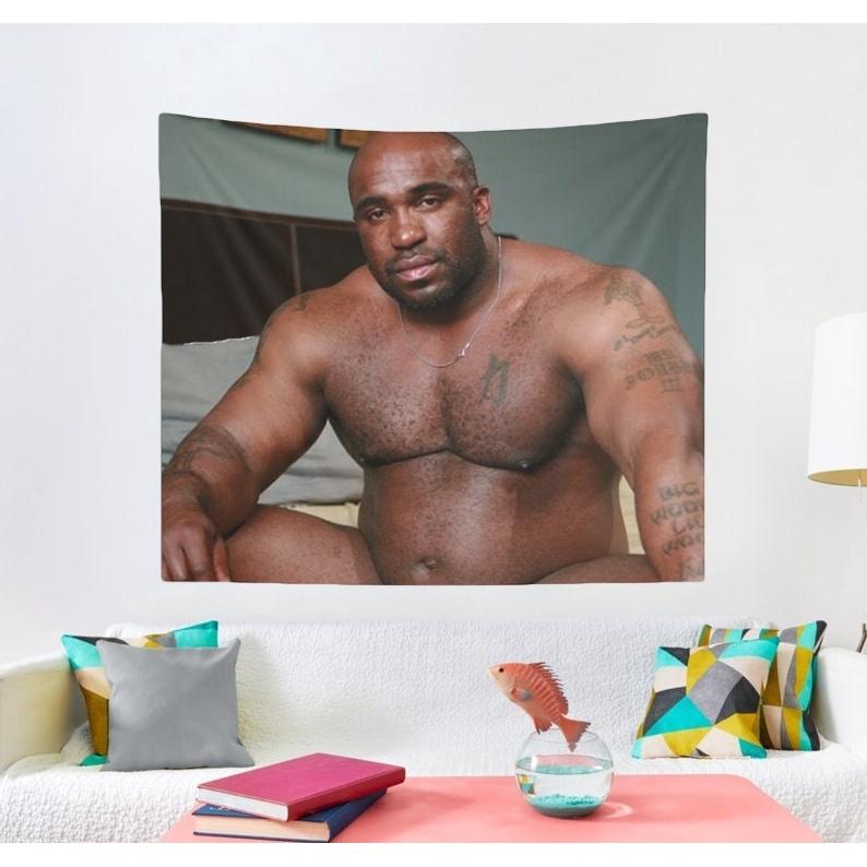 Barry Wood sitting on the bed meme tapestry 75x100 чёрный
