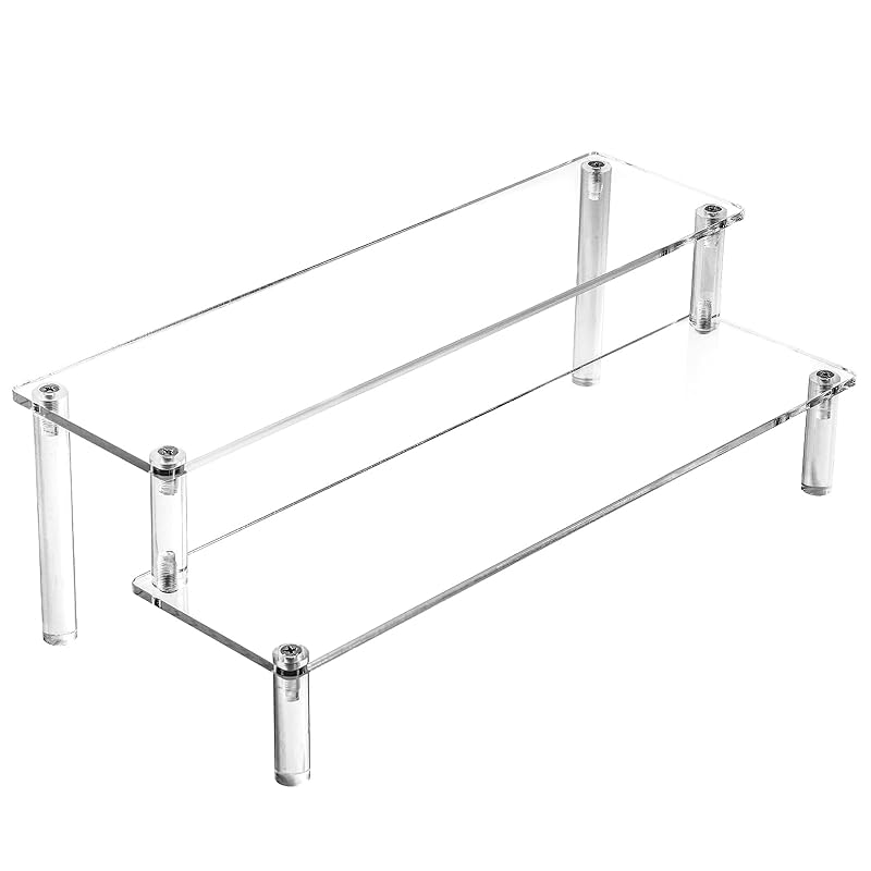 

figure acrylic clear display collection case shelf stand stand (Clear 2 tiers 30cm)