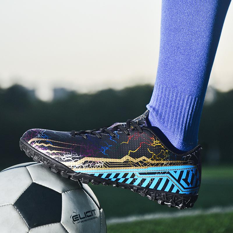 Football Boots Short Nail Rubber TF Artificial Lawn Professional Large Size Children Football Shoes Men's Low -top Large Size Training Shoes