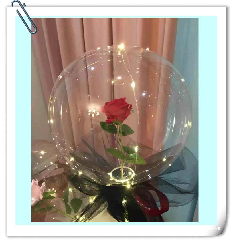 Influencer Bobo Balloon No-Stretch Bouquet - Transparent Wedding & Birthday Decoration