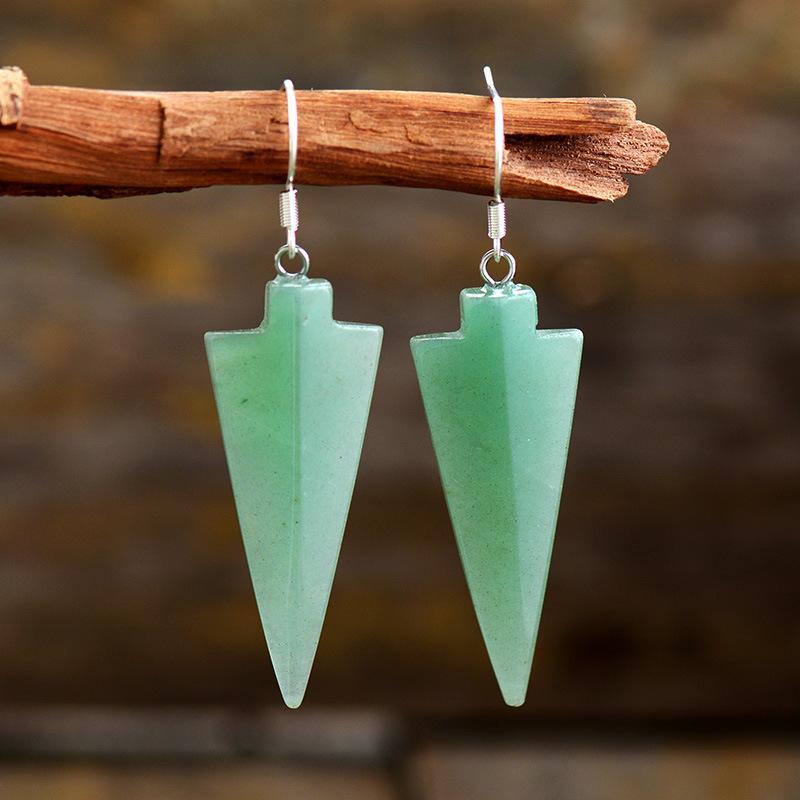 

Wind natural stone arrow pendant earrings popular jewelry jewelry