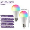 E27 RGB LED Light Bulb 220V with IR Remote Control Color Changing Multicolor + White Lamp Spotlight for Bedroom Party Home Decor