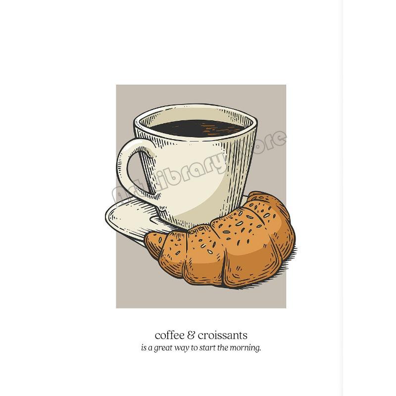 Vintage Minimalist Coffee Definition Coffee Cup Abstract Line Nordic Poster Canvas Painting Wall Art Pictures Home Kitchen Decor