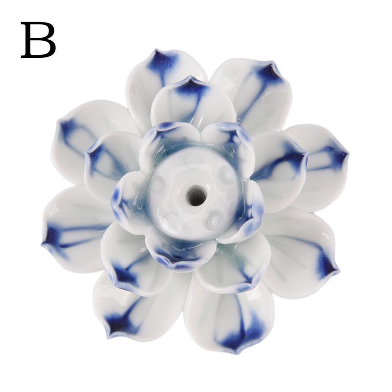 

1 шт. простой в использовании портативный керамический держатель для благовоний в форме цветка лотоса