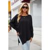 Spring and Autumn Women's Blouse Long-sleeved Irregular T-shirt Casual Loose Plus Size Tops